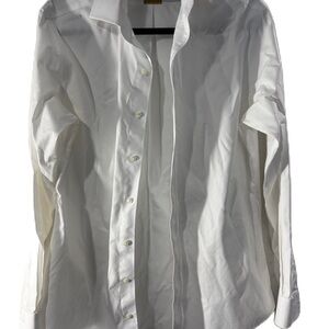 Scott Kennedy Classic White Button-Up Shirt slim fit 15 non iron